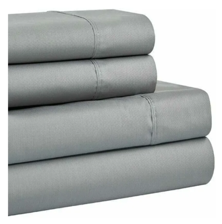 Juego de Sábanas Danubio SÚPER PERCAL 200 hilos Queen GRIS
