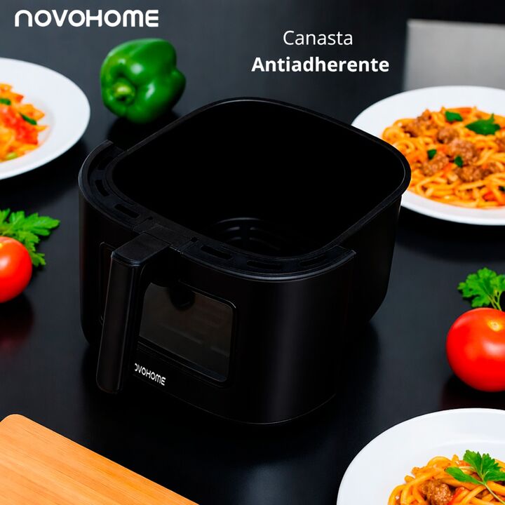 Freidora de Aire Sin Aceite Novohome 7L 8 Funciones 1700W - Vista 4