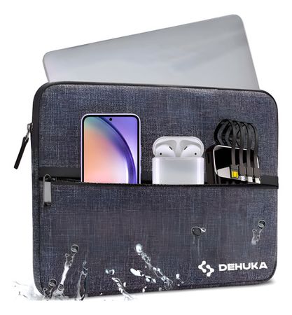 Funda Notebook 13 Pulgadas Dehuka Con Cierre Gris Oscuro