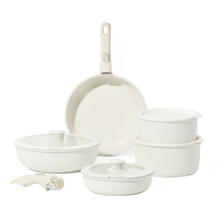 Bateria de Cocina 11Pz. Granito con Mango Desmontable