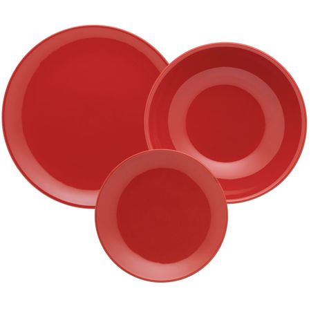 JUEGO VAJILLA X 12 PIEZAS UNNI RED