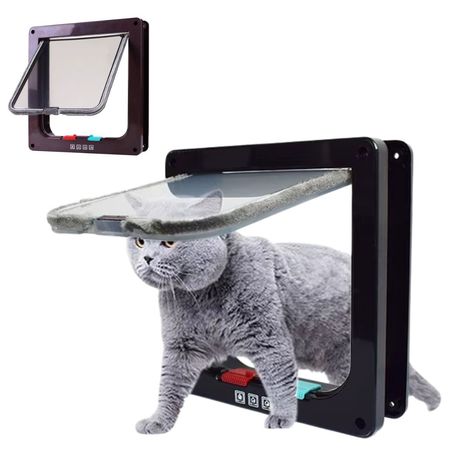 Puerta Para Gatos Perros Vaiven 4 Posiciones 4 Usos Cumo L - 25x23.5