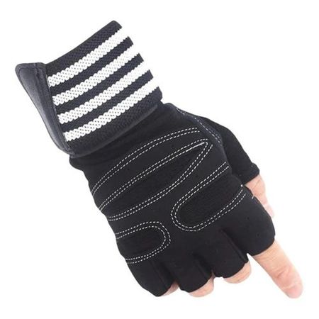 Guantes Para Gym Gimnasio Deportivos Medio Dedo Con Abrojo