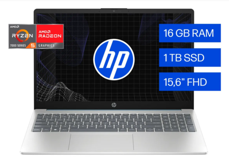 Notebook HP 15-fc000 AMD Ryzen 5 16GB 1TB 15.6 W11H