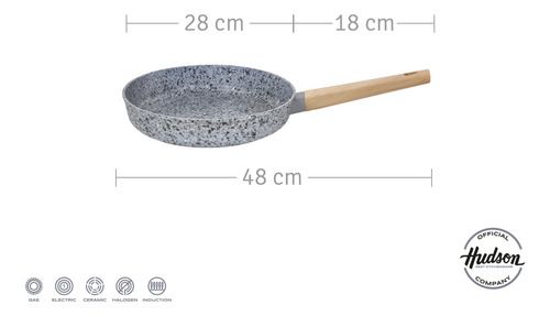 Nueva Sartén 28 Cm Stone Aluminio C/ Antiadherente Hudson Gris - Vista 2
