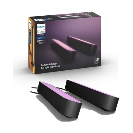 Philips Hue Play - Kit Base 2 Luminarias + Fuente (La Fuente Admite hasta 3 Luminarias)  (915005733901)