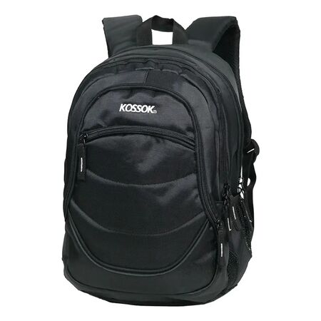 Mochila Kossok Lepi - Escolar - Mediana - Reforzada 114 Black Liso
