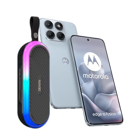 Combo Moto Edge 70 12+512GB Gadget Grey + Parlante Bluetooth Dekkin