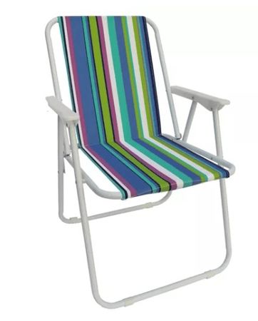 Silla Polyester Rayada Azul Rofft ( Rrj- 1120a)