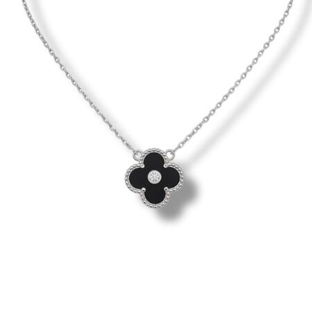 COLLAR PLATA 925 CON DIJES Y PIEDRAS CUBIC ZIRCONIA JOYAS OCLOCK (CONJAG0806)