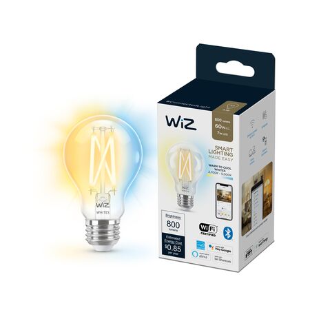 Lampara Inteligente Wiz Filamento A60 E27 Wifi Regulable