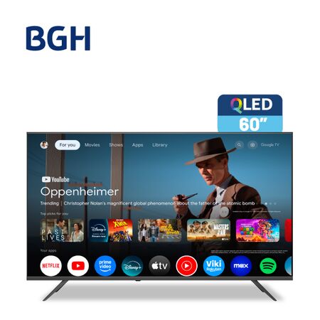 Smart TV BGH 60" QLED 4K Google TV B6026US7G