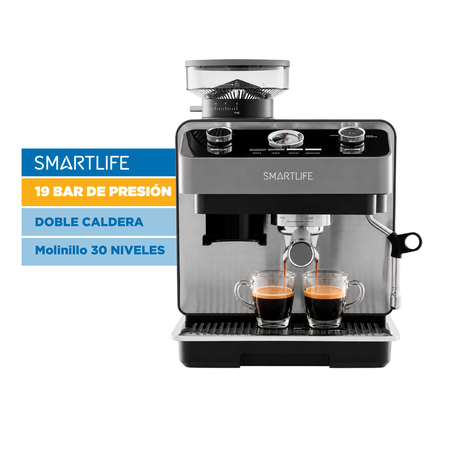 Cafetera Smartlife expreso con molinillo SL-ECG5030