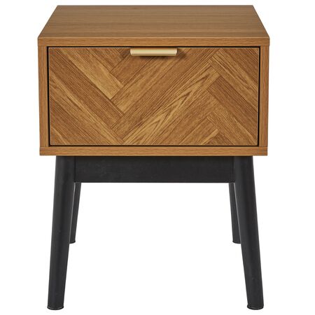 Mesa de Luz Atma Home Felix Madera Marron y Negro 40X50X40CM ATH-HD0303