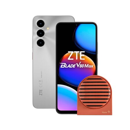 CELULAR ZTE V80 MAX PLATEADO 4+256gb + Parlante BT HUNE - Corteza-#COMBO#-