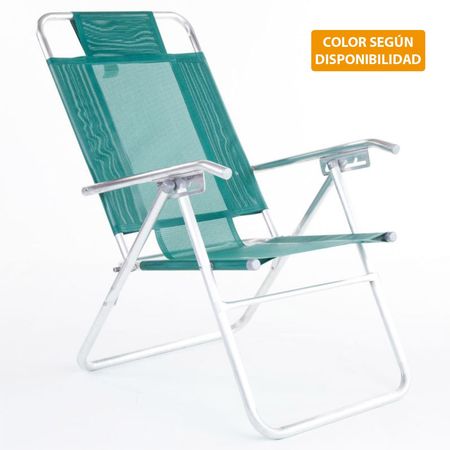 Reposera Plegable Descansar Art. 80015 Caño Aluminio 1" 5 Posiciones
