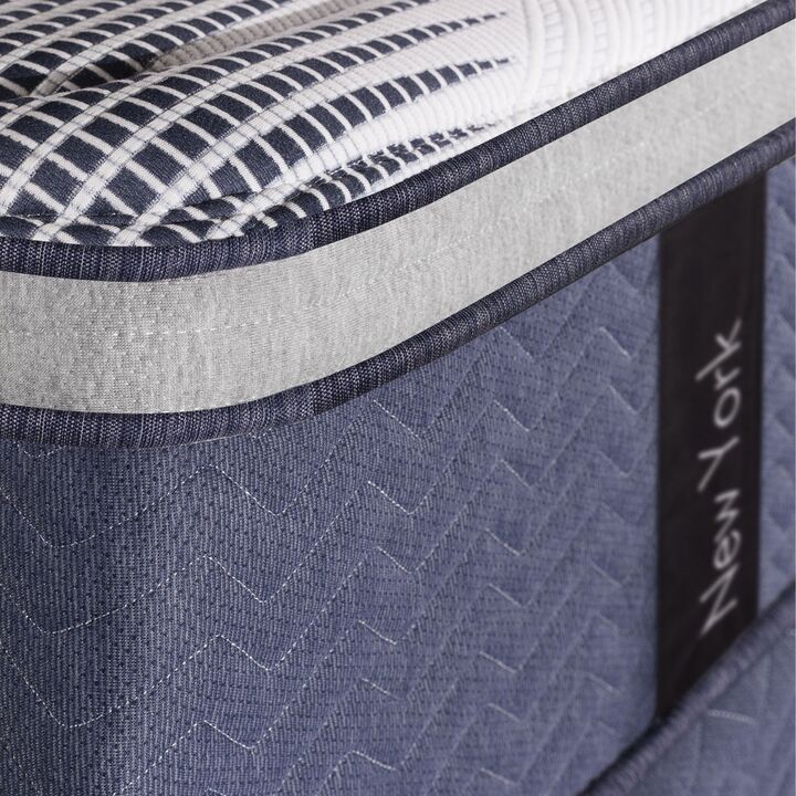 Colchon y Sommier Serta New York 2 Plazas y Media 140x190x35cm de Resortes Pocket con Europillow Visco Inteligente - Vista 8