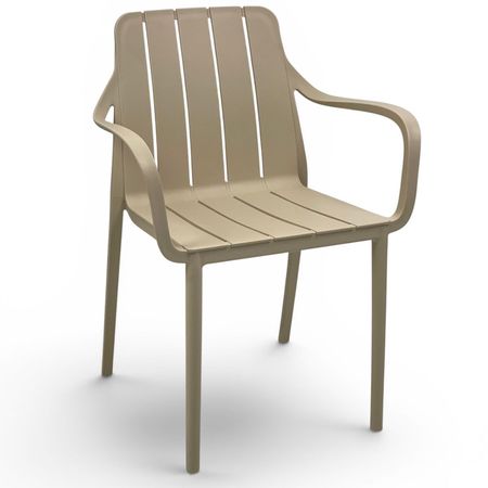 Silla Interior/Exterior Apilable Plástico Beige Alabri