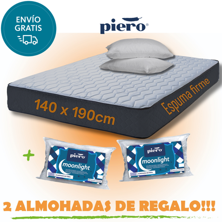 Colchon Piero de Espuma Firme 2 plazas (140x190 cm.)
