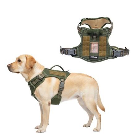 Arnés Pretal Táctico Perro Anti Tirones Reflectivo Waggs M Verde