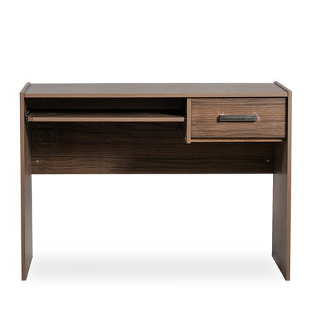 Escritorio para PC Nogal 100cm 1 Cajon con Bandeja para Teclado Reforzado Maximo