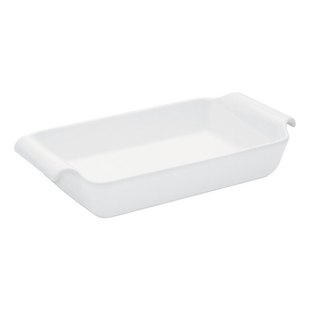 Fuente Rectangular 41X22X5Cm C Asas Porc Blanca - Ox