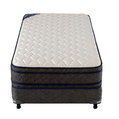 COMBO: Colchón con Resortes Euro Pillow y Base Sommier Piero Bahia 100x190cm