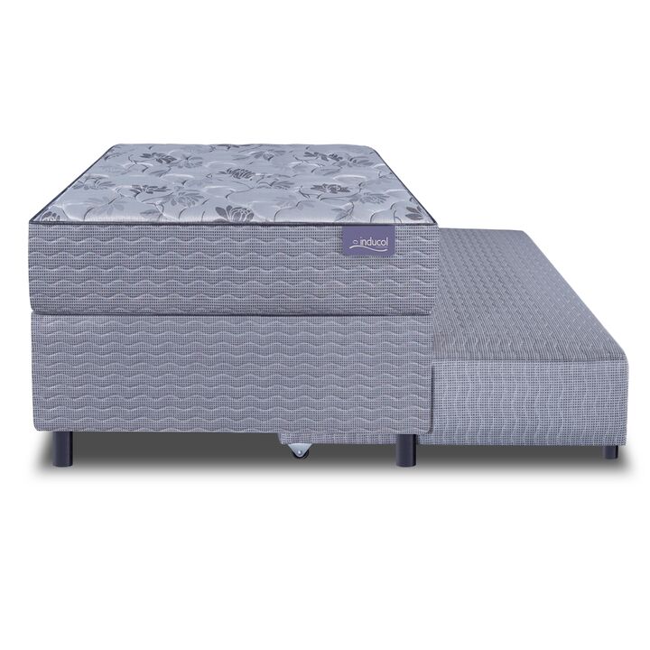 Colchon y Sommier Marinero Bicama Agra de Resortes Bonnell 1 Plaza y Media 90x190cm Inducol - Vista 1