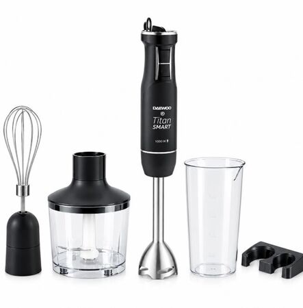 Mixer Minipimer Daewoo Negro 1000w Con Accesorios