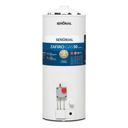 Termotanque Multigas Señorial Zafiro Tszp-50 50 Litros Color Blanco