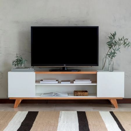 Mueble TV cpuertas Kali 1.50 blanco TVKALI15M1EU