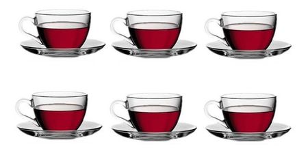 Set 6 Tazas Plato Cafe Espresso 90 Ml Chica Pasabahce Basic