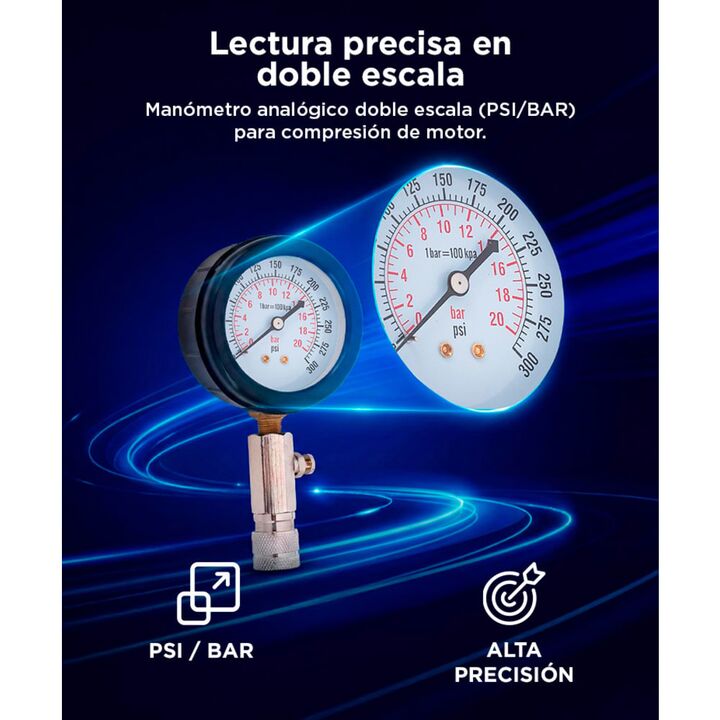 Medidor De Compresión Para Cilindros Gadnic Para Motor - Vista 5