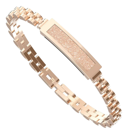 Pulsera Inteligente Smart Noga Gy-b01d Brazalete Smartband Dorado Milanés Dorado