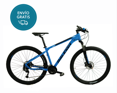 Bicicleta Raleigh Mojave 4.5 Talle 19"/L_ Azul/Negro_ Cuadro de aluminio_24vel._Frenos Hidraulicos _ Rodado 29_ Línea 2026