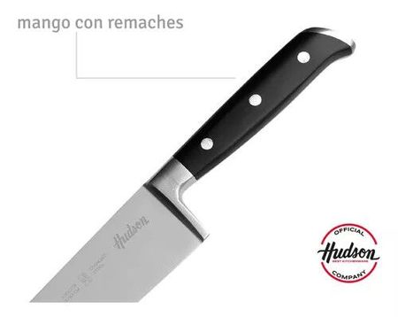  SET DE 4 CUCHILLOS LÍNEA PROFESSIONAL INOX. MANGO CON REMACHES NEGRO