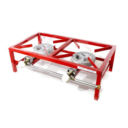 Anafe Industrial Foco 2 Hornallas 20000 Cal/H Caño Rojo