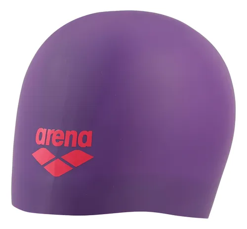 Gorra Natación Arena Long Hair Silicona Cabello Largo Plum Bright Coral (200) - Vista 2
