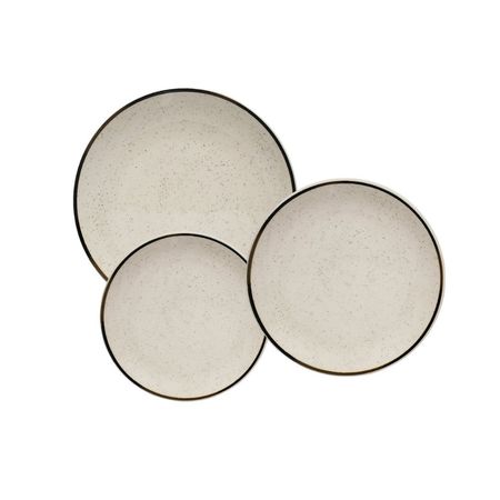 Juego Vajilla x 18 piezas platos Unni Brisa ceramica Oxford