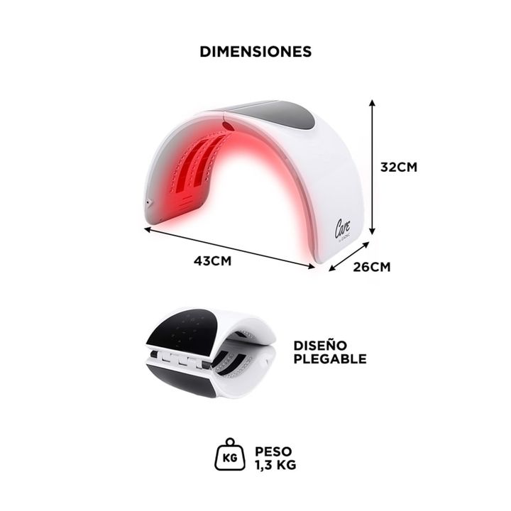Cabina Corporal Terapia Facial Gadnic Táctil 7 Colores Plegable - Vista 6