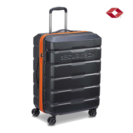 Valija Mediana Expand Securitech Citadel Delsey Rigida Negro
