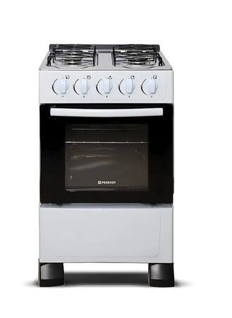 Cocina Multigas Peabody 50cm 4266 Blanca Con Mesada De Acero