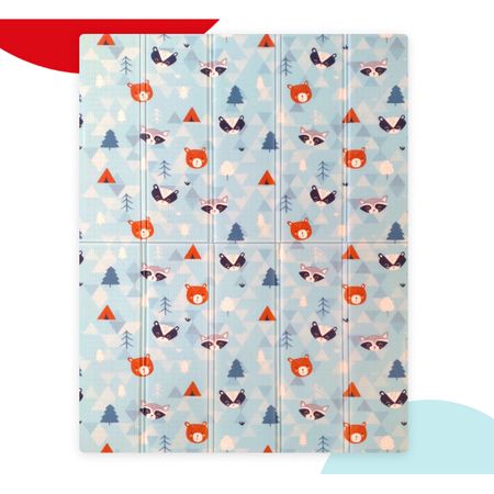 Alfombra Plegable Reversible 1.50 X 2.00 Mts Bebesit 6006-a Celeste