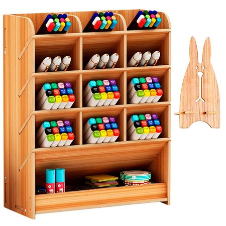Organizador de Madera Para Escritorio Gadnic