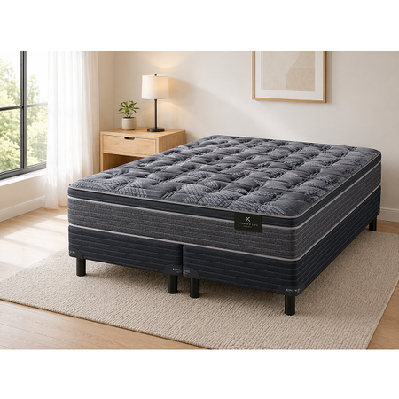 Colchón + Sommier Resortes Super Queen King Koil World Extended Life XL Advanced 160x200x30 140kg