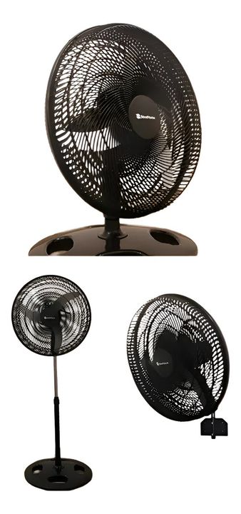 VENTILADOR STEELHOME 20" 3en1 90W NEGRO SHVP20M - Vista 1