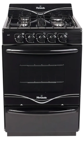 Cocina Florencia Recta 5517F a Gas con Puerta con Visor Color Negro