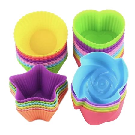 Moldes de Silicona Gadnic Gelatinas Repostería Capacillos Cupcakes x25 Unidades