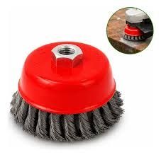 Cepillo Cónico Einhell Alambre Acero Trenzado 100mm Hilo 0,5mm