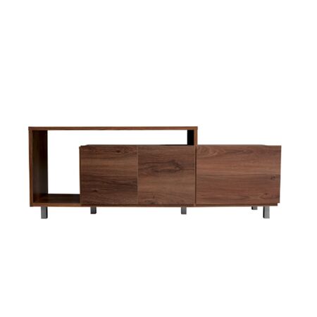 Rack Tv 2 Puertas 2 Cajones Platinum Roble Antiguo